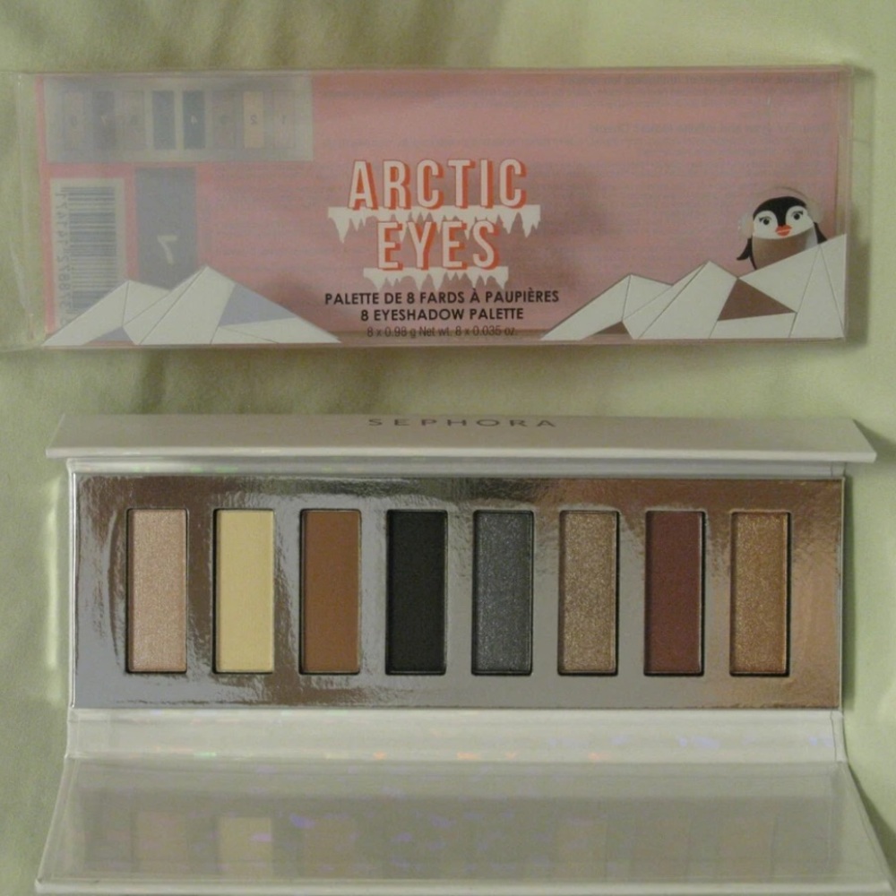 Sephora 'Arctic Eyes' Eye Shadow Palette 8 Beautiful Shades NIB